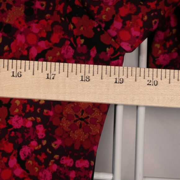 Red Pink and Black Dress Womens Size 14 Very Stretchy Sheath Shift Pencil - Picture 8 of 10